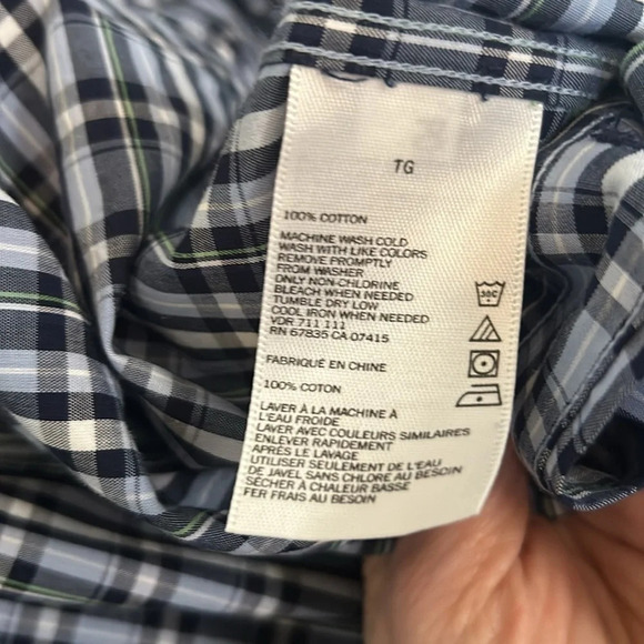 Nautica Men's Blue Plaid Shirt - Picture 5 of 5